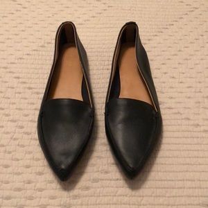 J. Crew leather pointed toe flats